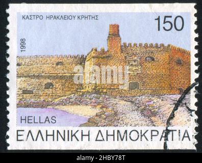 GREECE - CIRCA 1998: stamp printed by Greece, shows Iraklion, circa 1998 Stock Photo