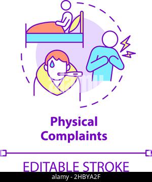 Physical complaints concept icon Stock Vector