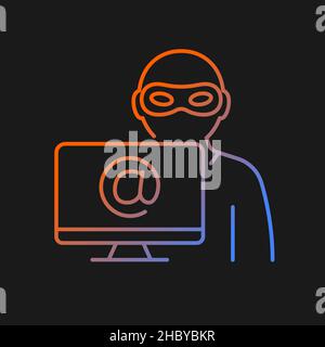 Alias gradient vector icon for dark theme Stock Vector