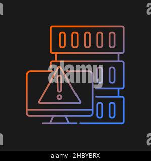 DoS attack gradient vector icon for dark theme Stock Vector