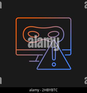 Rootkit gradient vector icon for dark theme Stock Vector