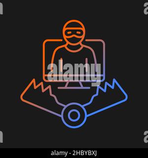 Honeypot gradient vector icon for dark theme Stock Vector