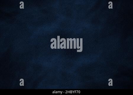 Dark blue abstract knitted fabric background with textile texture Stock Photo