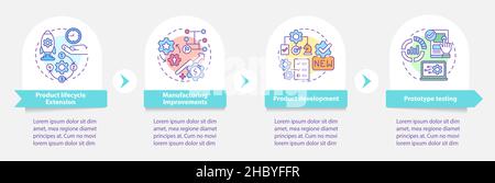 Digital twin tasks round infographic template Stock Vector