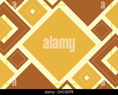 Abstract geometric brown and beige background made from squares and triangles, shape pattern, template with copy space, modern layout, vector Stock Vector
