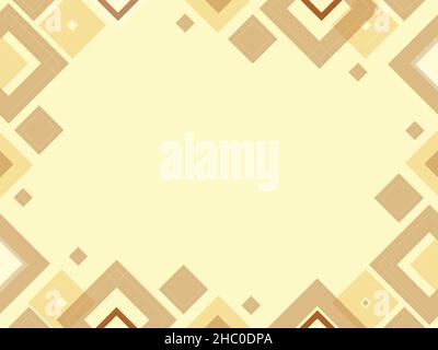 Abstract geometric brown and beige background made from squares and triangles, shape pattern, template with copy space, modern layout, vector Stock Vector