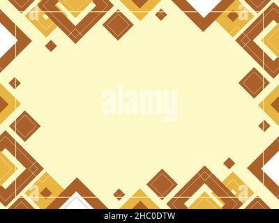 Abstract geometric brown and beige background made from squares and triangles, shape pattern, template with copy space, modern layout, vector Stock Vector