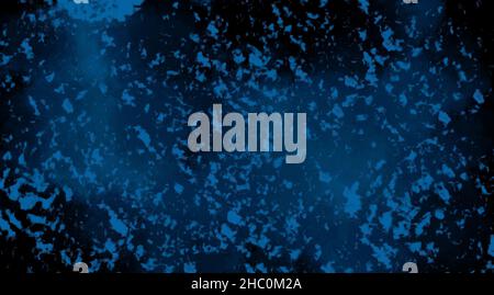 Abstract blue dust background on dark blue background, fake stone texture, painted artificial marble surface Stock Photo