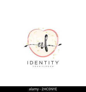 AF Handwriting logo vector art of initial signature, wedding, fashion, jewerly, boutique, floral and botanical with creative template for any company Stock Vector
