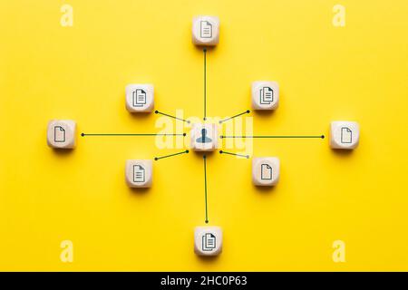 Concept document management system or DMS. The manager structures and maintains the system Stock Photo