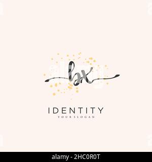 BX Handwriting logo vector art of initial signature, wedding, fashion, jewerly, boutique, floral and botanical with creative template for any company Stock Vector