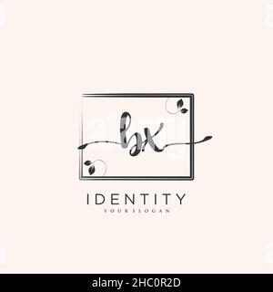 BX Handwriting logo vector art of initial signature, wedding, fashion, jewerly, boutique, floral and botanical with creative template for any company Stock Vector