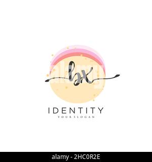 BX Handwriting logo vector art of initial signature, wedding, fashion, jewerly, boutique, floral and botanical with creative template for any company Stock Vector