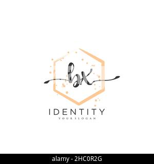 BX Handwriting logo vector art of initial signature, wedding, fashion, jewerly, boutique, floral and botanical with creative template for any company Stock Vector