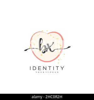 BX Handwriting logo vector art of initial signature, wedding, fashion, jewerly, boutique, floral and botanical with creative template for any company Stock Vector