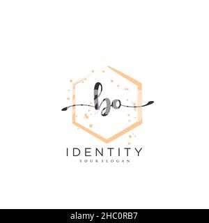 BO Handwriting logo vector art of initial signature, wedding, fashion, jewerly, boutique, floral and botanical with creative template for any company Stock Vector