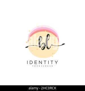 BL Handwriting logo vector art of initial signature, wedding, fashion, jewerly, boutique, floral and botanical with creative template for any company Stock Vector