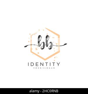 BB Handwriting logo vector art of initial signature, wedding, fashion, jewerly, boutique, floral and botanical with creative template for any company Stock Vector