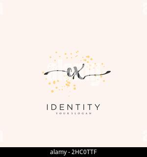 CX Handwriting logo vector art of initial signature, wedding, fashion, jewerly, boutique, floral and botanical with creative template for any company Stock Vector