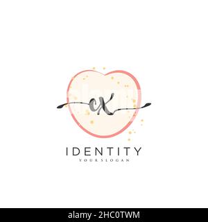 CX Handwriting logo vector art of initial signature, wedding, fashion, jewerly, boutique, floral and botanical with creative template for any company Stock Vector