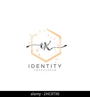 CX Handwriting logo vector art of initial signature, wedding, fashion, jewerly, boutique, floral and botanical with creative template for any company Stock Vector