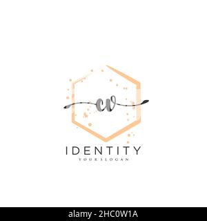CV Handwriting logo vector art of initial signature, wedding, fashion, jewerly, boutique, floral and botanical with creative template for any company Stock Vector