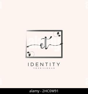 CT Handwriting logo vector art of initial signature, wedding, fashion, jewerly, boutique, floral and botanical with creative template for any company Stock Vector