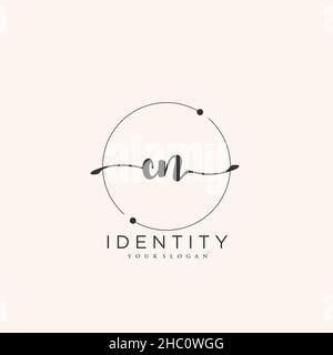 CN Handwriting logo vector art of initial signature, wedding, fashion, jewerly, boutique, floral and botanical with creative template for any company Stock Vector