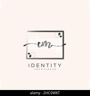 CM Handwriting logo vector art of initial signature, wedding, fashion, jewerly, boutique, floral and botanical with creative template for any company Stock Vector