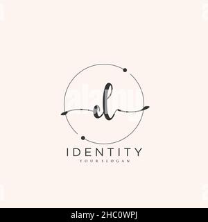 CL Handwriting logo vector art of initial signature, wedding, fashion, jewerly, boutique, floral and botanical with creative template for any company Stock Vector