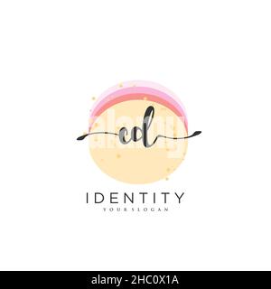CD Handwriting logo vector art of initial signature, wedding, fashion, jewerly, boutique, floral and botanical with creative template for any company Stock Vector
