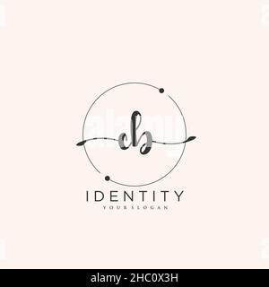 CB Handwriting logo vector art of initial signature, wedding, fashion, jewerly, boutique, floral and botanical with creative template for any company Stock Vector