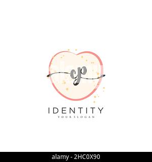 CP Handwriting logo vector art of initial signature, wedding, fashion, jewerly, boutique, floral and botanical with creative template for any company Stock Vector