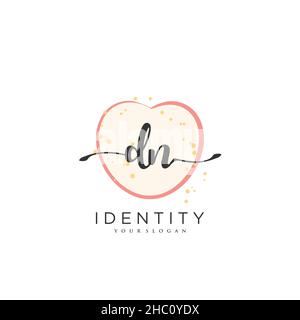 DN Handwriting logo vector art of initial signature, wedding, fashion, jewerly, boutique, floral and botanical with creative template for any company Stock Vector