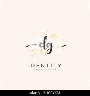 DG Handwriting logo vector art of initial signature, wedding, fashion, jewerly, boutique, floral and botanical with creative template for any company Stock Vector