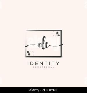 DE Handwriting logo vector art of initial signature, wedding, fashion, jewerly, boutique, floral and botanical with creative template for any company Stock Vector