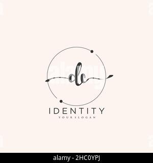 DC Handwriting logo vector art of initial signature, wedding, fashion, jewerly, boutique, floral and botanical with creative template for any company Stock Vector