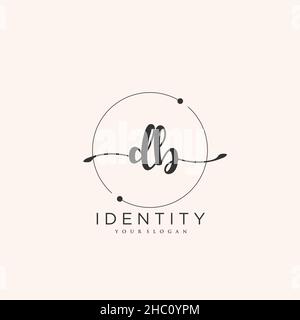 DB Handwriting logo vector art of initial signature, wedding, fashion, jewerly, boutique, floral and botanical with creative template for any company Stock Vector