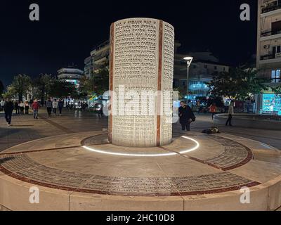The Monument of light dedicated to the Heroes of Greek war of indeendence, celebrating the 200 years from Greek revolution of 1821 against Ottoman Emp Stock Photo