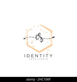 ES Handwriting logo vector art of initial signature, wedding, fashion, jewerly, boutique, floral and botanical with creative template for any company Stock Vector