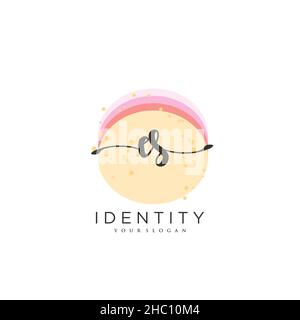 ES Handwriting logo vector art of initial signature, wedding, fashion, jewerly, boutique, floral and botanical with creative template for any company Stock Vector