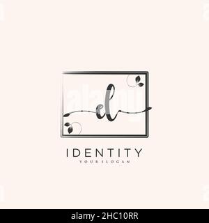 EL Handwriting logo vector art of initial signature, wedding, fashion, jewerly, boutique, floral and botanical with creative template for any company Stock Vector
