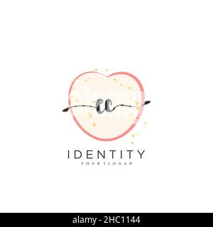 EC Handwriting logo vector art of initial signature, wedding, fashion, jewerly, boutique, floral and botanical with creative template for any company Stock Vector