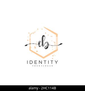 EB Handwriting logo vector art of initial signature, wedding, fashion, jewerly, boutique, floral and botanical with creative template for any company Stock Vector