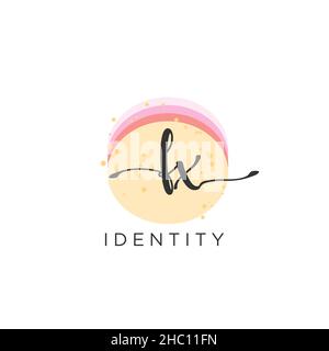 FX Handwriting logo vector art of initial signature, wedding, fashion, jewerly, boutique, floral and botanical with creative template for any company Stock Vector