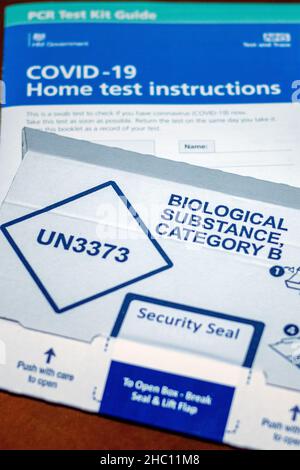 test kit package. NHS Test and Trace 