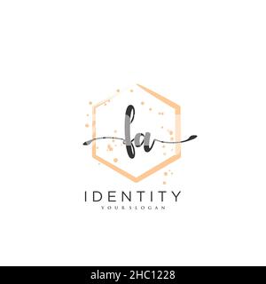 FA Handwriting logo vector art of initial signature, wedding, fashion, jewerly, boutique, floral and botanical with creative template for any company Stock Vector