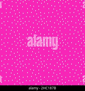 Magenta polka dot background, seamless pattern. Irregular shapes. Dotted background with circles, dots. Vector illustration. For print, wrapping paper Stock Vector