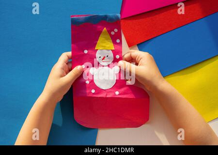 Childrens Hands Cut Out Red Paper Stock Photo 776653366