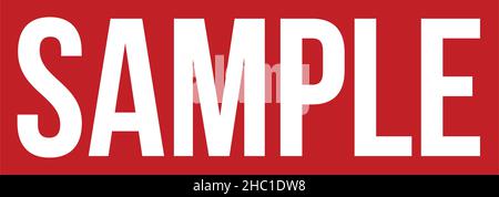 Sample Rubber Stamp. Red Sample Rubber Grunge Stamp Seal Vector Illustration - Vector Stock Vector